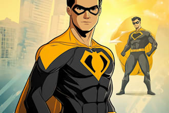create photo to cartoon character superhero comic book