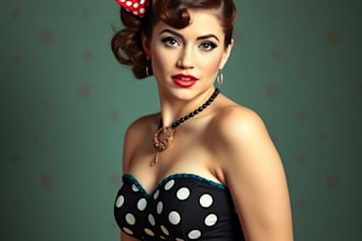 draw pin up girl and pin up girl illustration