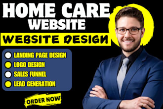 design, redesign home care website healthcare  website home care logo