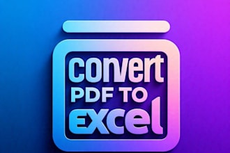 convert the pdf to excel file with proper data formatting and data cleaning