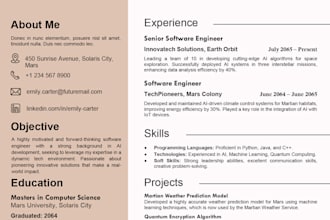 craft a standout resume, portfolio and cover letter
