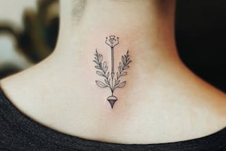 do draw minimalist tattoo or line art design with my style