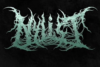 design extreme graffiti tag, nu metal, techno and trap metal band logo