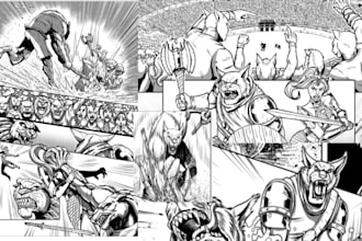 illustrate or draw manga art nsfw manga anime manga comic page as a manga artist
