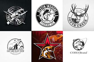design outdoors, mountain hiking, hunting, fishing or business logo