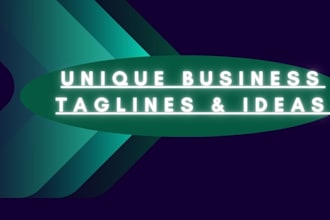 create catchy name and tagline that define your business