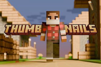 make a professional minecraft thumbnail with your 3d skin