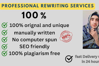 rewrite your content ,providing plagiarism free content