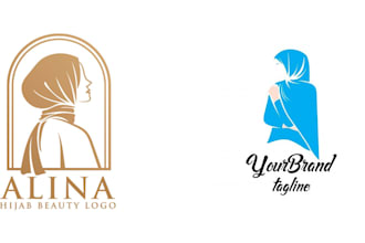 do design muslim islamic fashion clothing brand and hijab logo