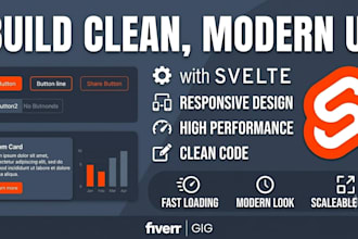 build a clean, modern UI using svelte