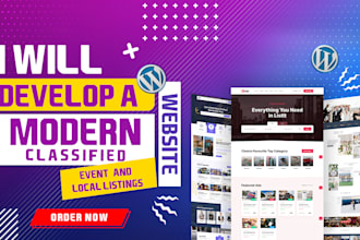 develop modern classified, event and local listings website