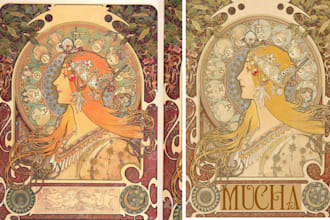 draw art nouveau vintage poster tarot card retro art deco, tcg card game design