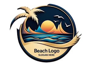 design the best professional travel beach logo