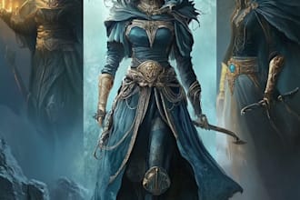 draw a fantasy character for dnd or similar
