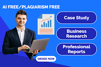 do business research, case study analysis, research reports, summary