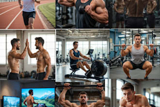 create ai fitness coaching exercise workout image