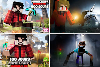 create eye catching minecraft professional thumbnails