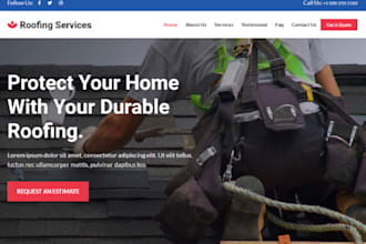 design construction roofing website redesign roof contractor hvac website design
