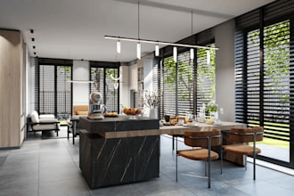 do interior design, 3d kitchen interior rendering, kitchen remodel, 3d rendering