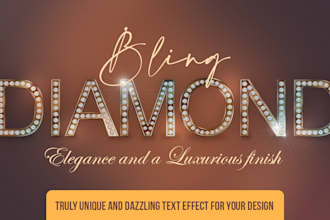 create a glamorous sparkling diamond text effect