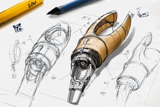 develop industrial and product design concept by sketches