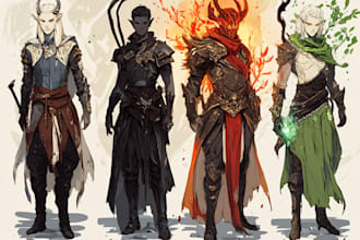 made a dnd character art and dnd illustration