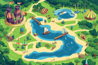 design a map or a site plan vector illustration