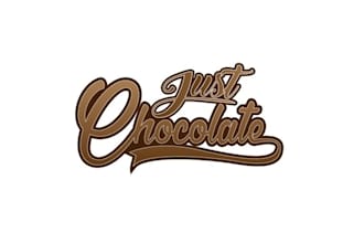 make commercial wordmark chocolate brand logo