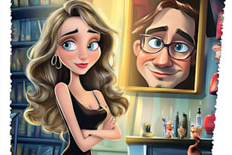 draw your portrait in disney cartoon style caricature