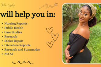do reports in nursing, public health, rn, bsn, msn, practicum, and case studies