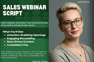 write converting sales webinar script that makes attendees take immediate action