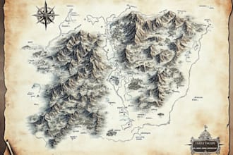 draw a professional fantasy map for you