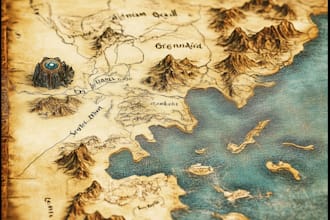 draw a custom map for fantasy, scifi, book or boardgame