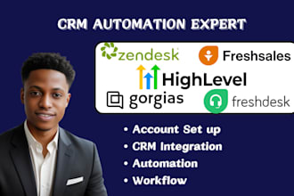 set up a2p gohighlevel workflows, zendesk gorgias and hubspot virtual assistant