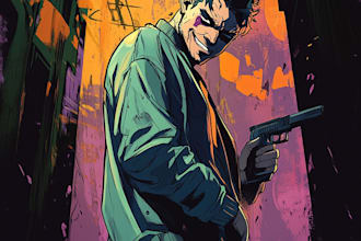 do comic book illustration for your comic or webtoon