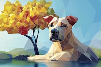 create a low poly illustration for you