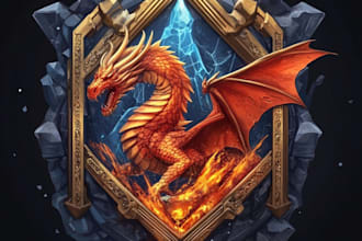 design medieval, fantasy, rpg gaming logo
