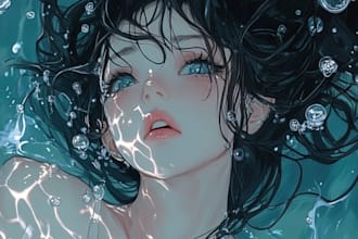 draw your idea in badass anime, manga and comic character