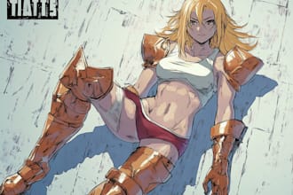 draw an illustration in anime manga style