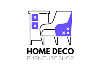 design outstanding home decor, roofing or handyman logo