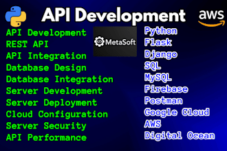 do api development and backend server using flask and django