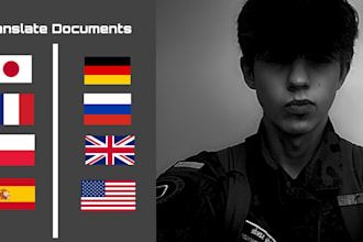 translate any document such as books articles etc
