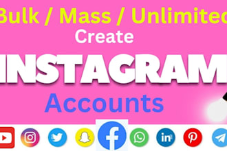 create bulk high quality instagram profile for you or your business