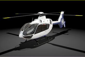 luxury 3d helicopter render,aircraft exterior,vr tour, 3d flight,3d animations