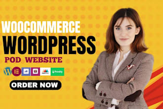 build woocommerce printiful printify ecommerce website wordpress develoment seo