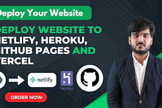 deploy your website to netlify, heroku, github pages, or vercel
