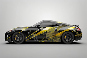 attractive car wrap design and vehicle wrap art for you