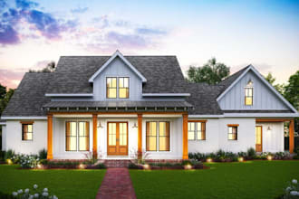 do cgi interior design, 3d farm house, tiny house, pool, front yard  with render