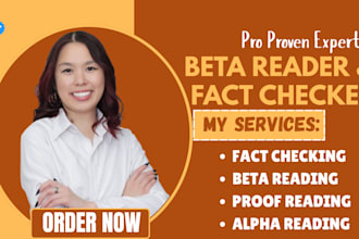 proofread beta read fact check your manuscript report letter ebook
