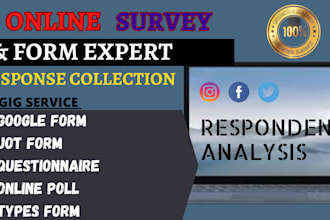 create responsive jotform, google form, typeform for online survey